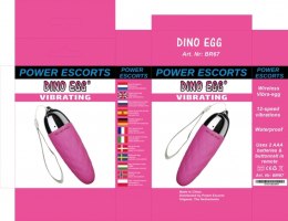 POWER ESCORTS Dino egg pink big egg 10,8 cm x 3,4 cm