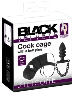 ORION Black Velvets Cock cage with a